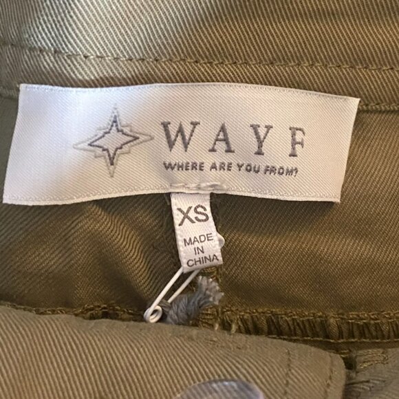 WAYF Wide Leg Utility Pants High Rise Flat Front Flap Pockets NWT $120 - Picture 6 of 7